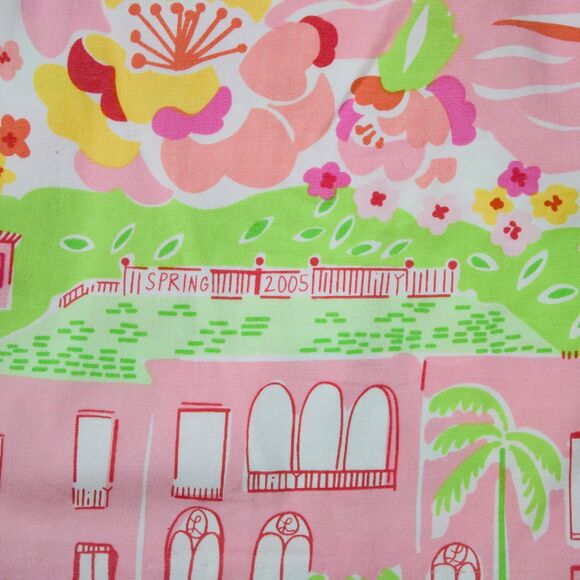 VTG Y2K Lilly Pulitzer White Label Palm Beach Liza Capri Straight Pants 0 - Picture 3 of 13